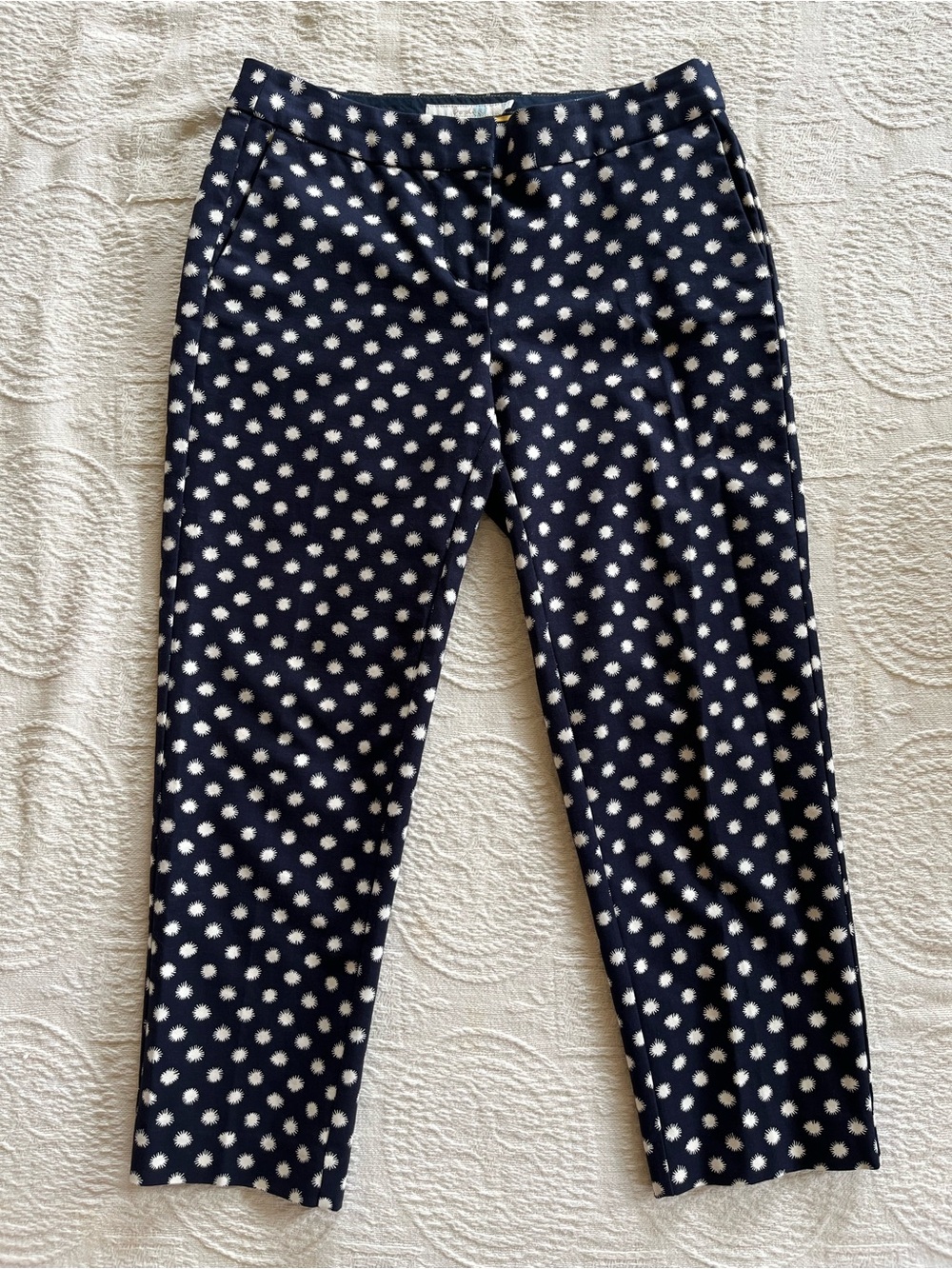 Boden Navy and White Polka Dot Capris Size 4P